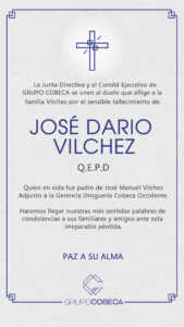 Condolencia José Dario Vilchez