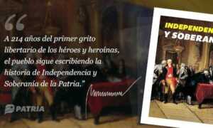 Pagan por Patria el bono especial Independencia y Soberanía