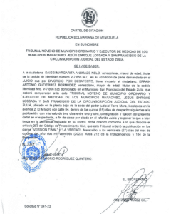 Cartel de Citación  Solicitud N°041-23