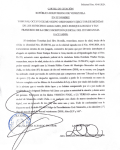 Cartel de citación Solicitud Nro. 4546-2024