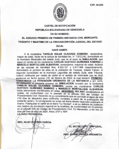 Cartel de Notificación Exp. 44.655