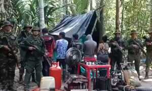 Desmantelan campamento de minería ilegal en Amazonas