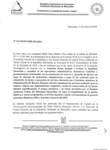Se hacer saber  N°O-CM-DCP-DPI-103-2024