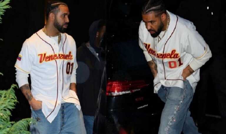 Drake causa furor en redes al vestir camiseta de la selección de béisbol venezolana