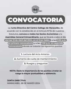 Convocatoria Asamblea General Extraordinaria