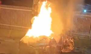 Reportan un herido en incendio de un vehículo en Cabimas