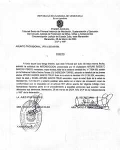 Edicto Asunto Provisional: VP31-J-2023-001504