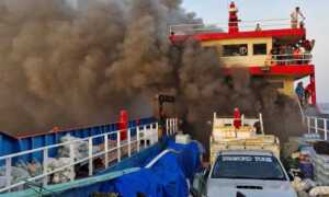 Se incendia un ferry con casi 100 pasajeros en Tailandia