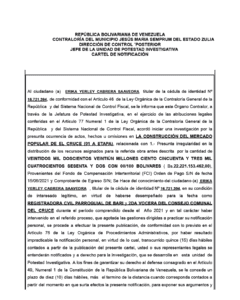 Cartel de notificación