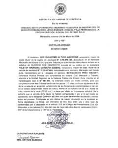 Cartel de citación divorcio por desafecto