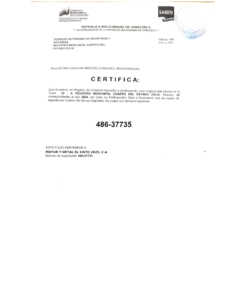 Registro Mercantil Mayor y Detal El Éxito, C.A Exp. 486-37735