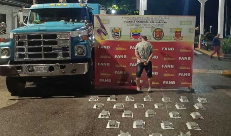 Detienen a hombre con más de 30 kilos de cocaína en Táchira