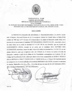 Cartel de citación Exp. No. 59.488