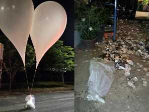 Corea del Norte envía al Sur centenares de globos rellenos de desechos