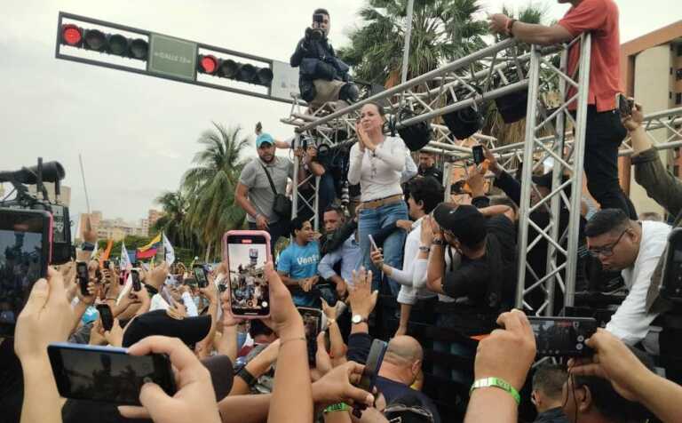 Detienen a encargados del sonido en mitin de Machado en Maracaibo