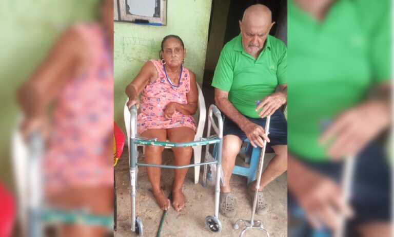 Donan andadera y bastón a pareja de la tercera edad