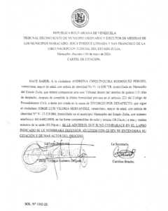 Cartel de citación Solicitud N 1342-23