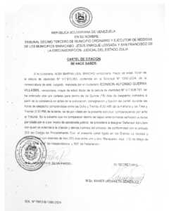 Cartel de citación Sol No. TM13-M-1390-2024