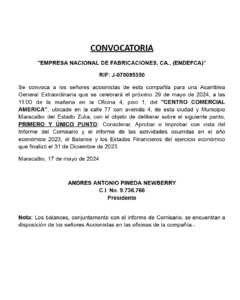 Convocatoria ENDEFCA
