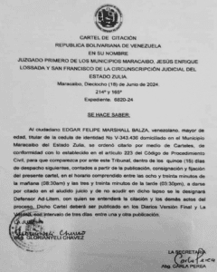 Cartel de citación Exp. 6820-24