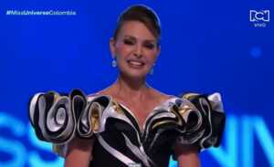 Bárbara Palacios deslumbra en Miss Colombia con vestido de Nidal Nouaihed