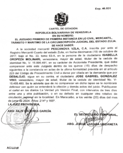Cartel de citación EXP. 46.831