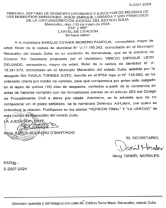 Cartel de citación S-2207-2024