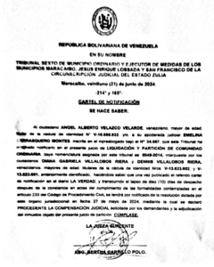 Cartel de notificación