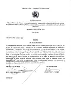 Edicto ASUNTO: VP31-J-2024-4228