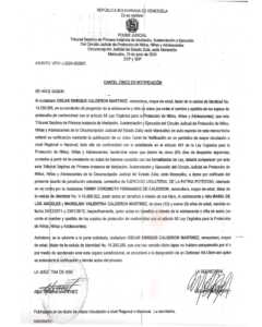 Cartel único de notificación Asunto VP31-J-2024-002607