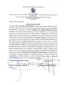 Cartel de notificación Asunto VP31-J-2024-002812