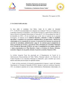 Auditoria Operativa Nº O-CM-DCP-DPI-148-2024