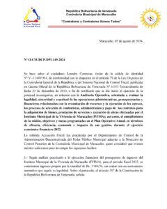 Auditoria Operativa Nº O-CM-DCP-DPI-149-2024