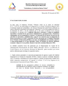 Auditoría Operativa No O-CM-DCP-DPI-153-2024