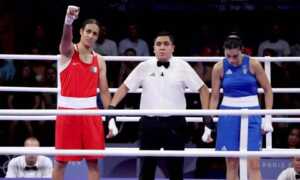 Boxeadora italiana abandona a los 46 segundos contra peleadora argelina transgénero