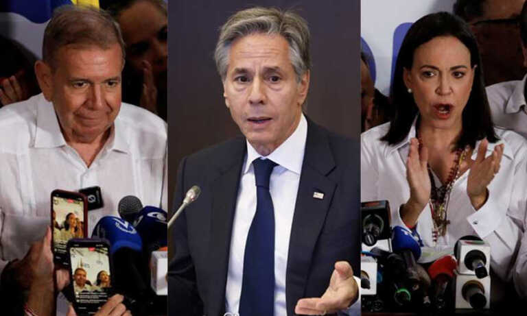 Blinken habla con González y Machado y expresa “preocupación” por su seguridad