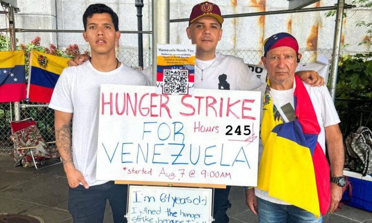 Venezolanos terminan huelga de hambre frente a la ONU tras lograr su objetivo