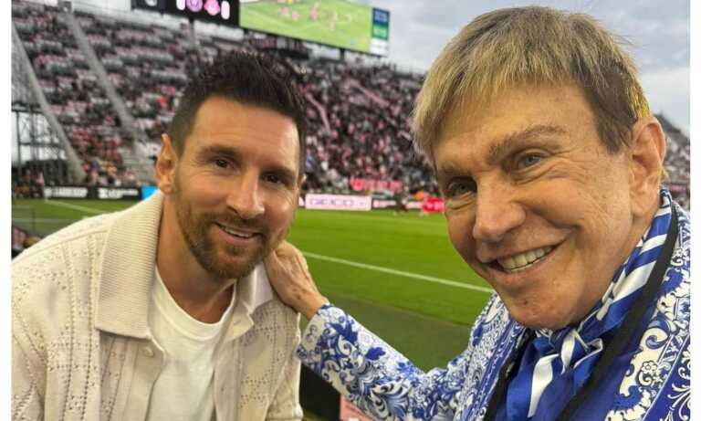 Osmel Sousa comparte con Messi en el estadio del Inter Miami