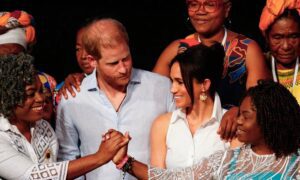 El príncipe Harry y Meghan finalizan su recorrido en Colombia