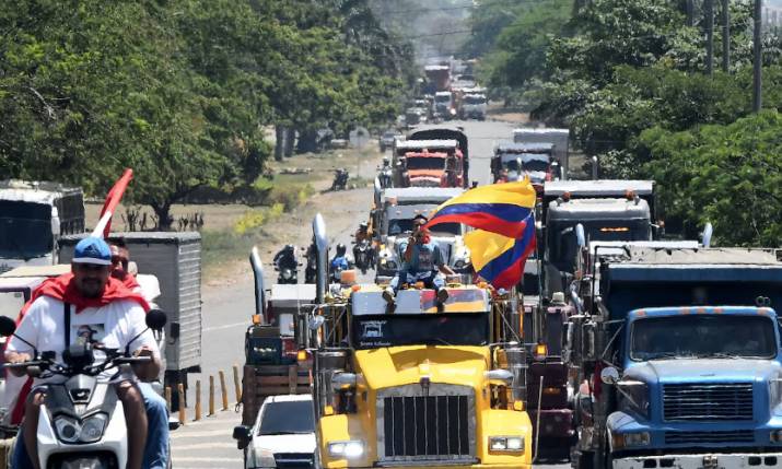 Paro de camioneros colombianos paraliza parcialmente la frontera en Táchira