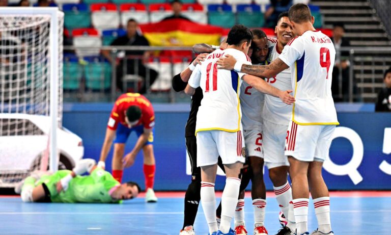 Venezuela derrota a España y clasifica a los cuartos de final en el Mundial de Futsal