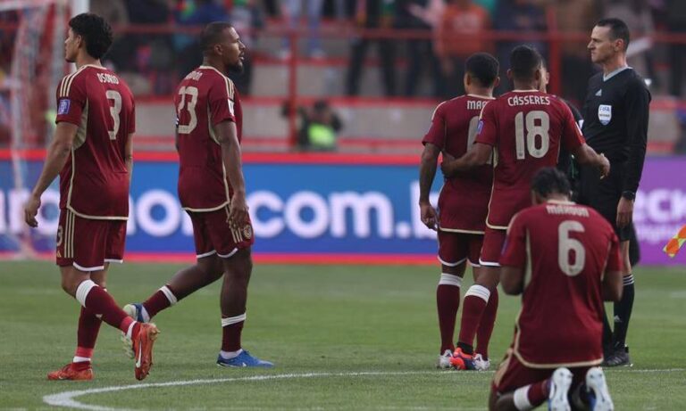 La Vinotinto baja tres puestos en el ranking Fifa