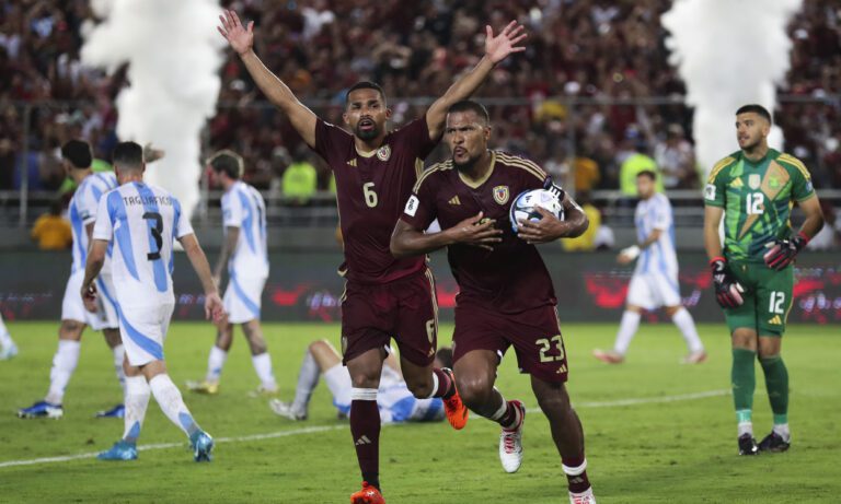 Gol de Rondón salva a la Vinotinto y frena a Argentina en Maturín (1-1)