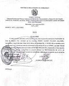 Edicto Asunto VP-31-J-2023-8652