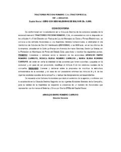 Convocatoria Asamblea General Extraordinaria TRACTOPIROCA