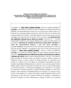 Cartel de notificación Expediente Nº CM-DDRA-001-10-2024