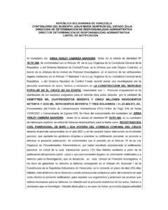 Cartel de notificación  Expediente Nº CM-DDRA-002-10-2024