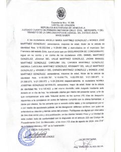 Cartel de citación Expediente Nro 15.399