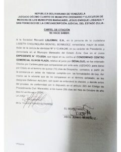 Cartel de Citación Expediente Nro 173-2024