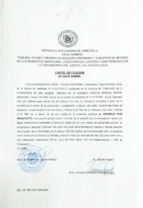 Cartel de citación Solicitud Nro TM13-1394-2024